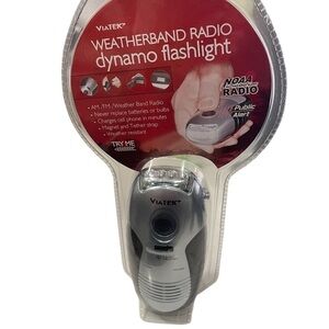 Viatek WeatherBand Radio Dynamo Flashlight AM FM Band Radio Cell Phone Charger
